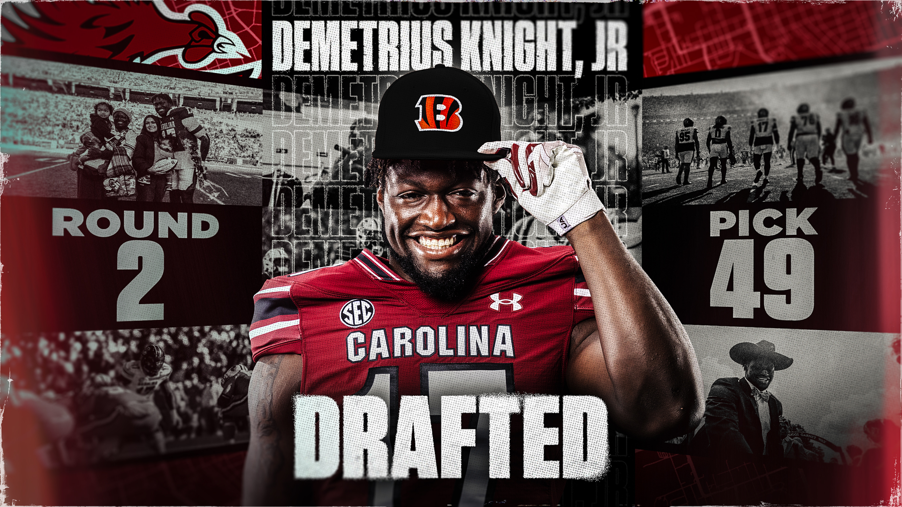 Demetrius Knight Jr. Selected by Cincinnati in the Second Round of the NFL Draft 