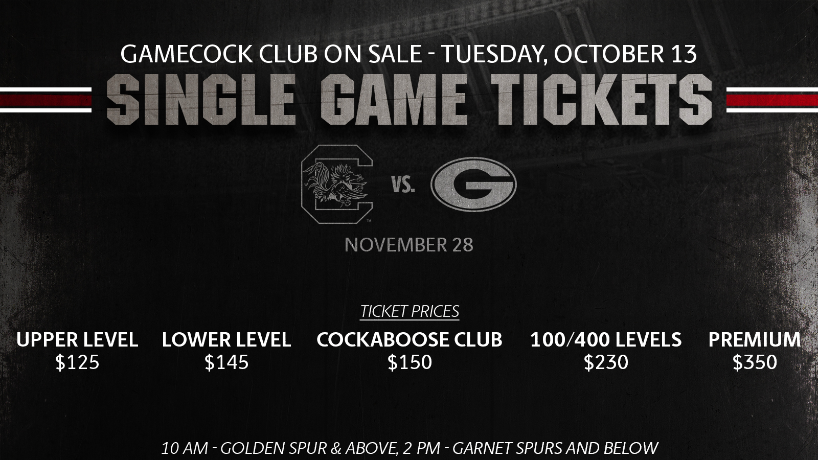 Limited Tickets to Georgia Game Exclusively Available to Gamecock Club members