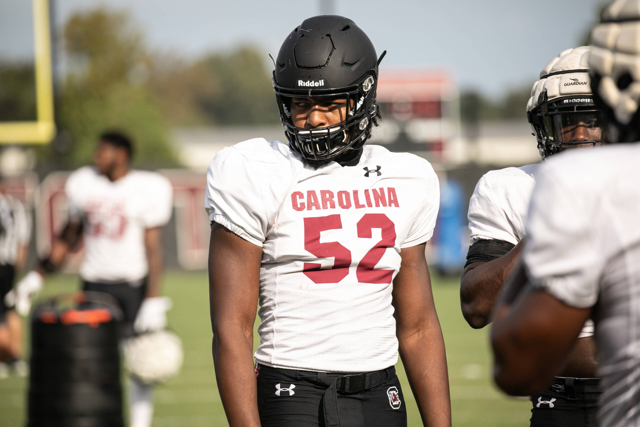 JJ Enagbare (52) | Tuesday, Sept. 15, 2020 | Ken & Cyndi Long Football Operations Center | Columbia, S.C. | Photos by South Carolina Athletics