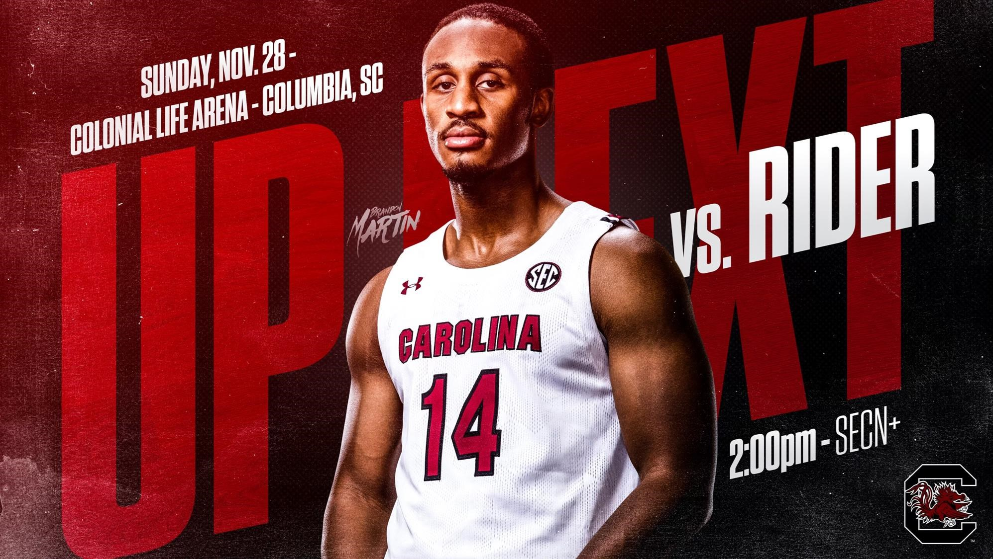 Men's Hoops Set To Host Rider Sunday Afternoon