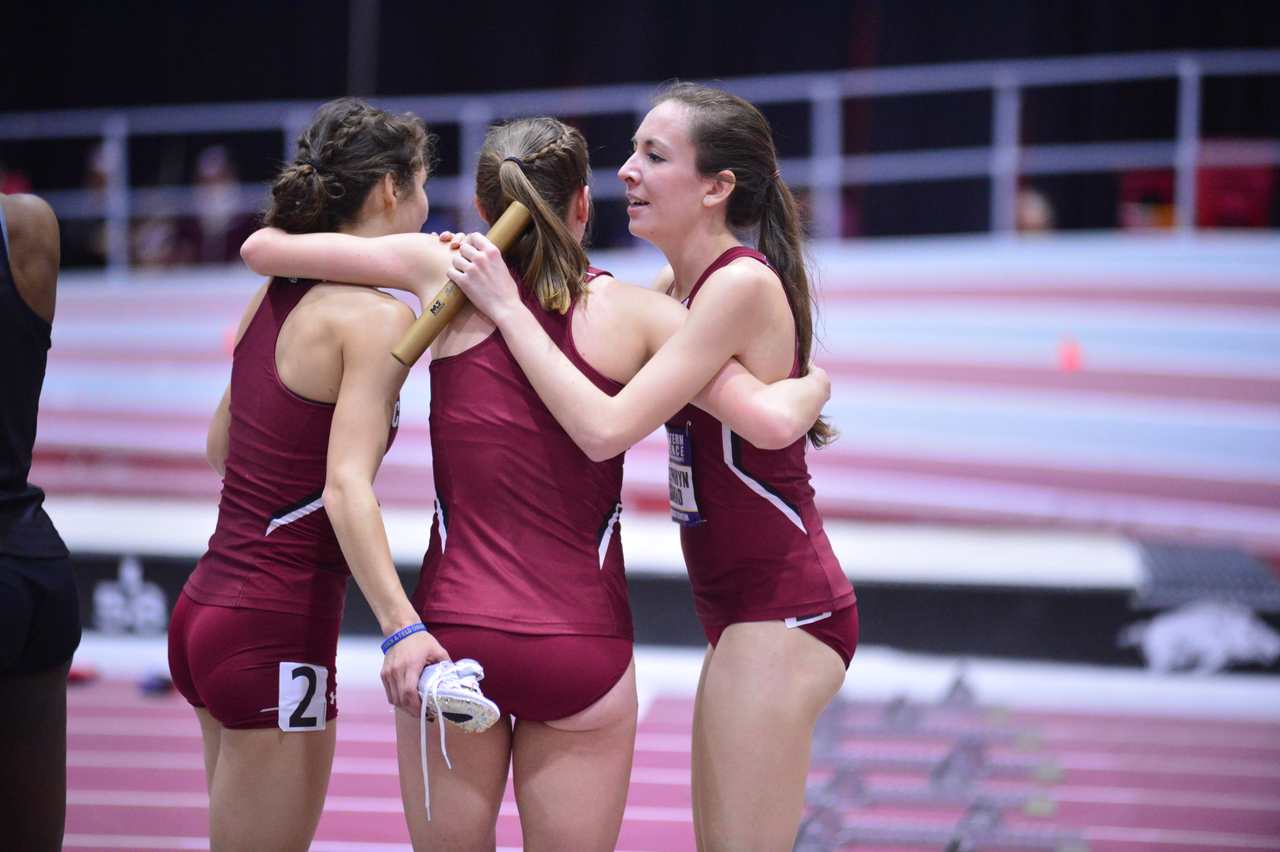 The women's DMR in action at the SEC Championships | Feb. 22-23 | Photo by Gunnar Rathbun