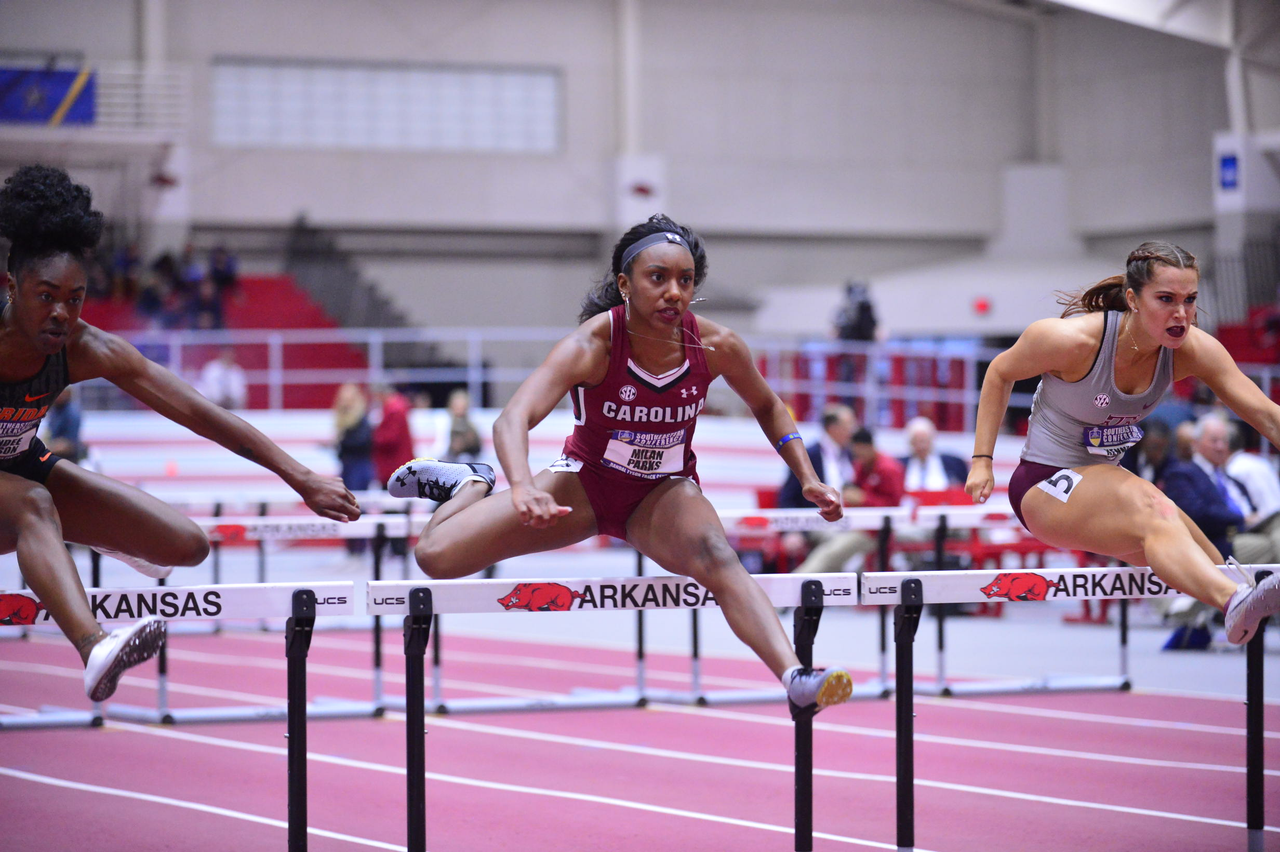 Milan Parks in action at the SEC Championships | Feb. 22-23 | Photo by Gunnar Rathbun