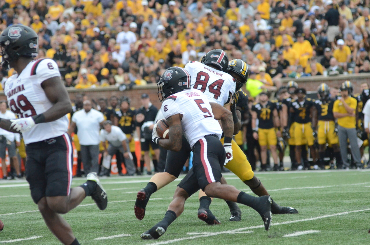 Rico Dowdle (5) at Missouri (Sept. 21, 2019)