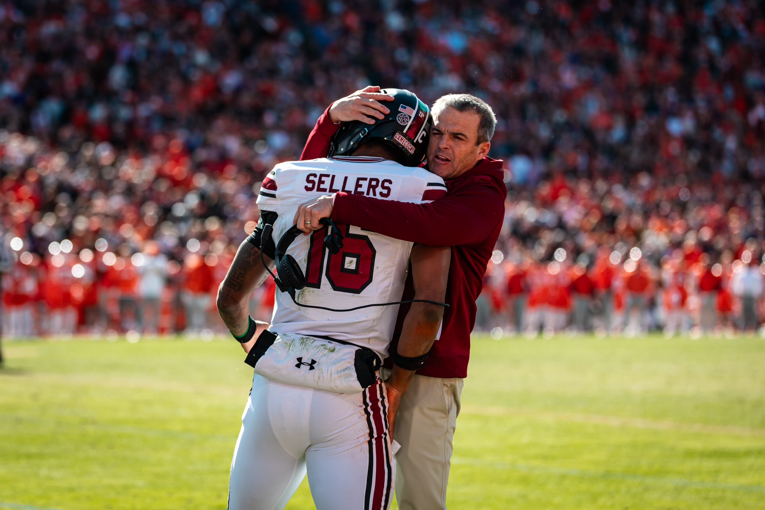 Sellers' Last Minute TD Rush Lifts Football Past No. 12 Clemson, 17-14