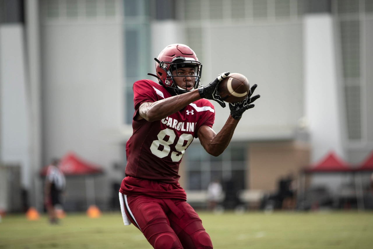 Ger-Cari Caldwell (89) | Tuesday, Sept. 1, 2020 | Ken & Cyndi Long Football Operations Center | Columbia, S.C. | Photos by South Carolina Athletics