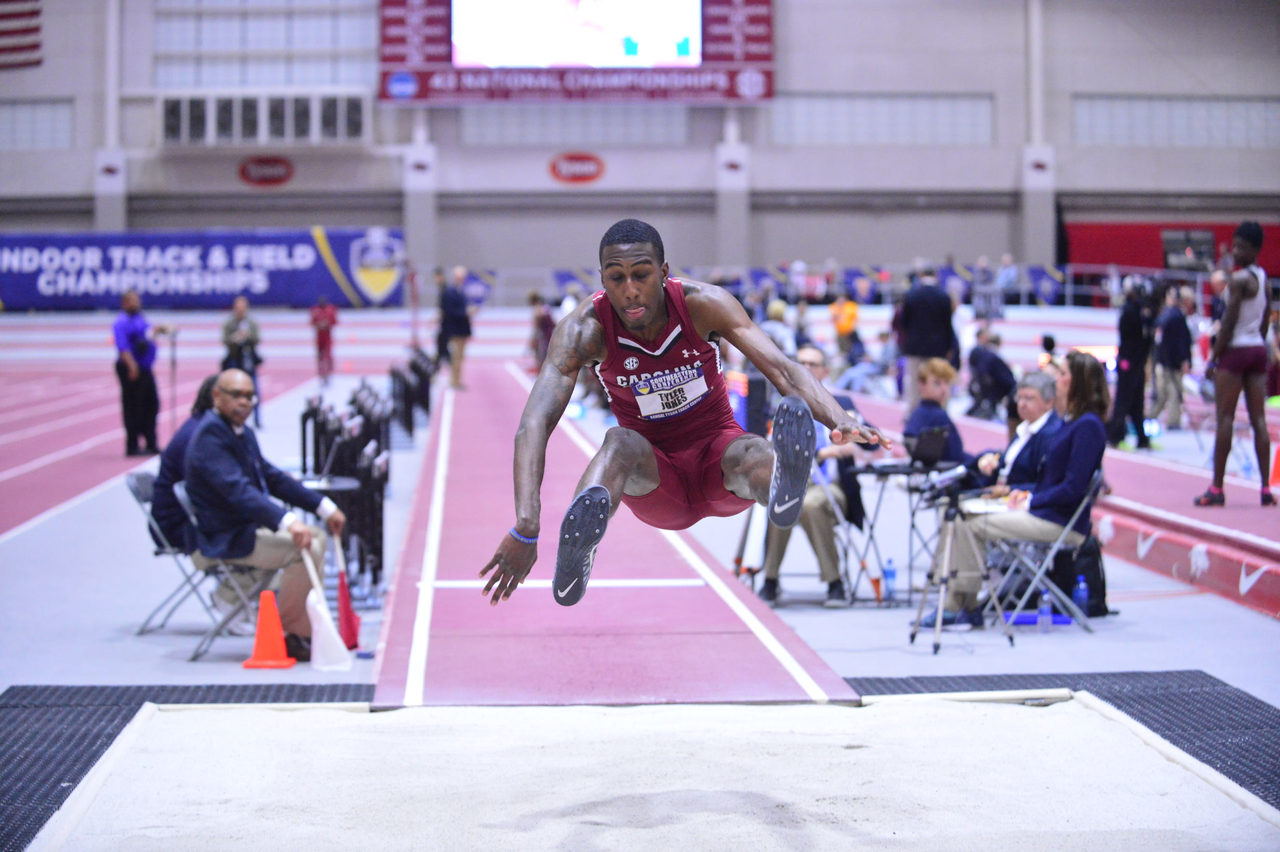 Tyler Jones in action at the SEC Championships | Feb. 22-23 | Photo by Gunnar Rathbun
