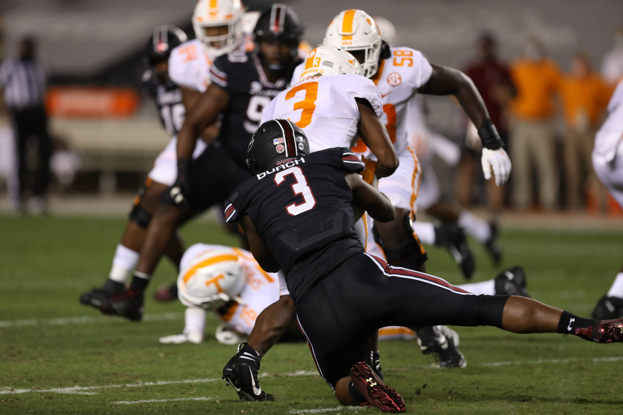 Jordan Burch (3)  | Saturday, Sept. 26, 2020 | Williams-Brice Stadium | Columbia, S.C. | Photos by South Carolina Athletics