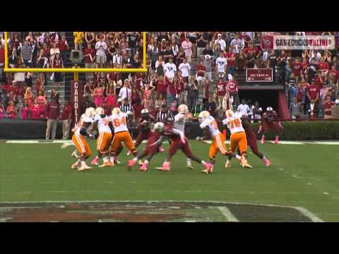 Jadeveon Clowney Sack and Forced Fumble - South Carolina vs. Tennessee - 2012