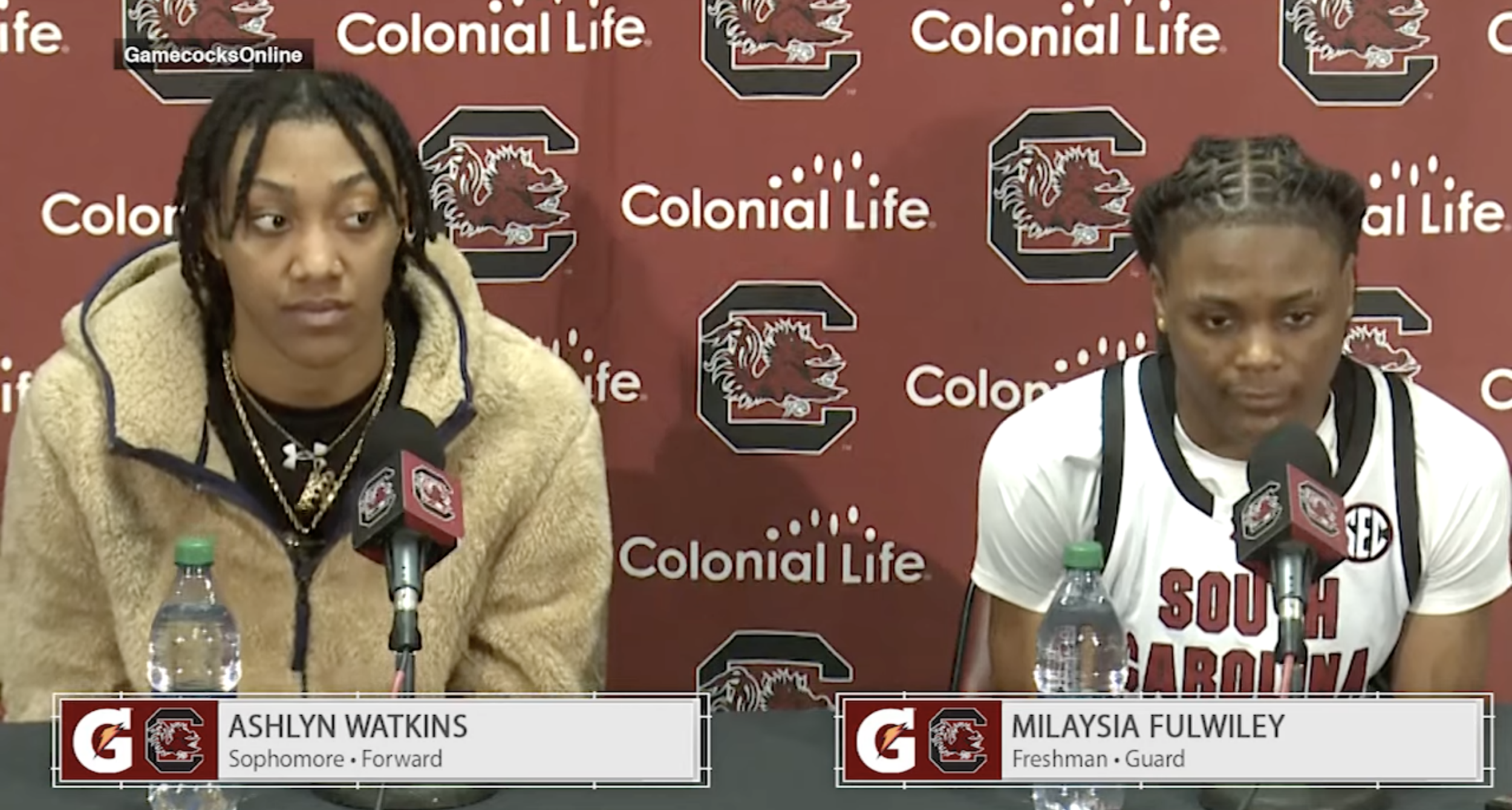 Postgame News Conference: Ashlyn Watkins and Malaysia Fulwiley - (Ole Miss)