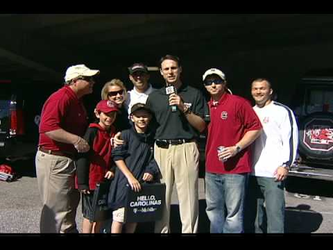 Darrin Horn at the Arkansas football game