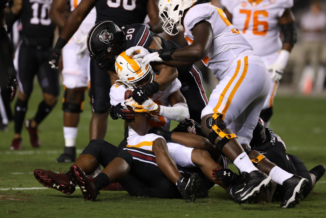 Damani Staley (30)  | Saturday, Sept. 26, 2020 | Williams-Brice Stadium | Columbia, S.C. | Photos by South Carolina Athletics
