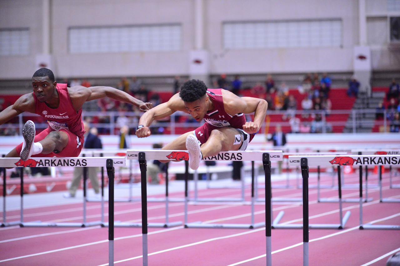 Isaiah Moore in action at the SEC Championships | Feb. 22-23 | Photo by Gunnar Rathbun