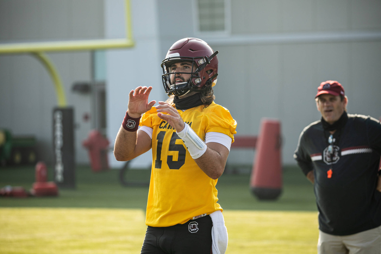 Collin Hill (15) | Wednesday, Aug. 19, 2020 | Ken & Cyndi Long Football Operations Center | Columbia, S.C. | Photos by South Carolina Athletics