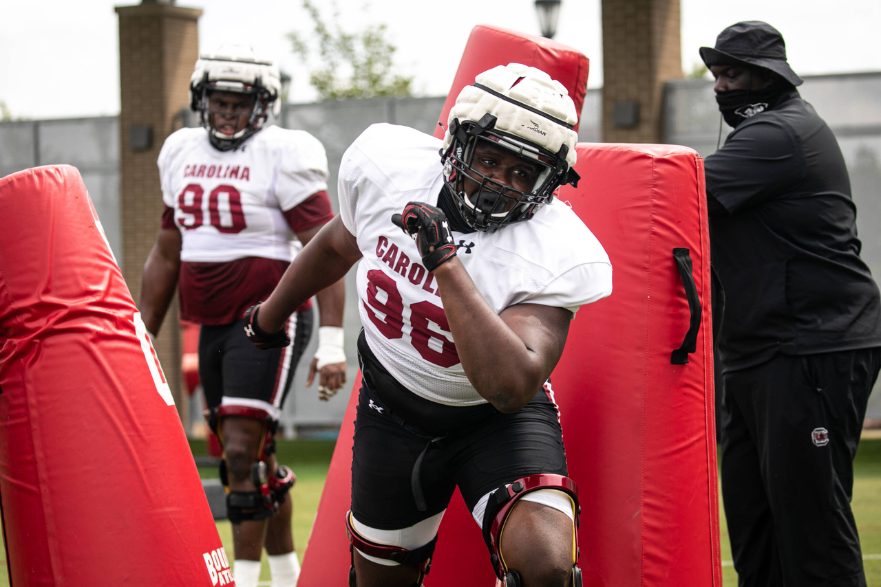 Makius Scott (96) | Saturday, Aug. 22, 2020 | Ken & Cyndi Long Football Operations Center | Columbia, S.C. | Photos by South Carolina Athletics