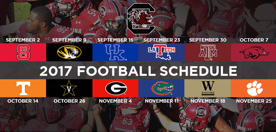 2017 Gamecock Football Schedule Announced