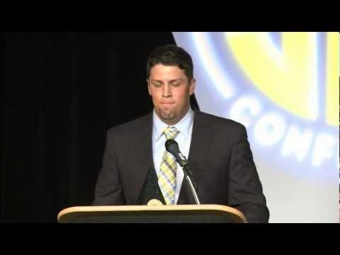 Michael Roth Accepts McWhorter Scholar-Athlete Award at SEC Awards Dinner