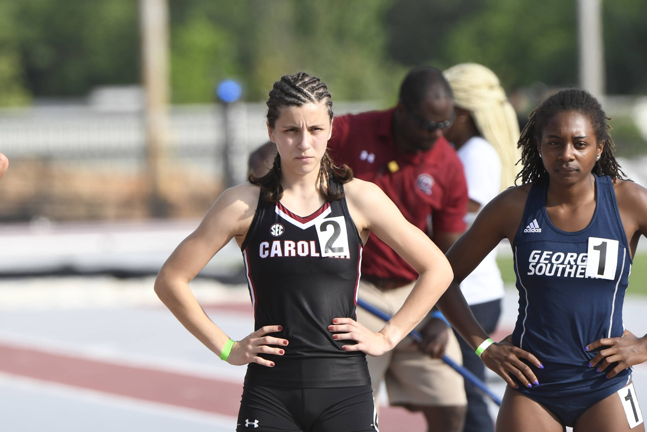 Macie Kavanaugh in action at the 2019 Gamecock Invitational | April 13, 2019 | Photo by Allen Sharpe