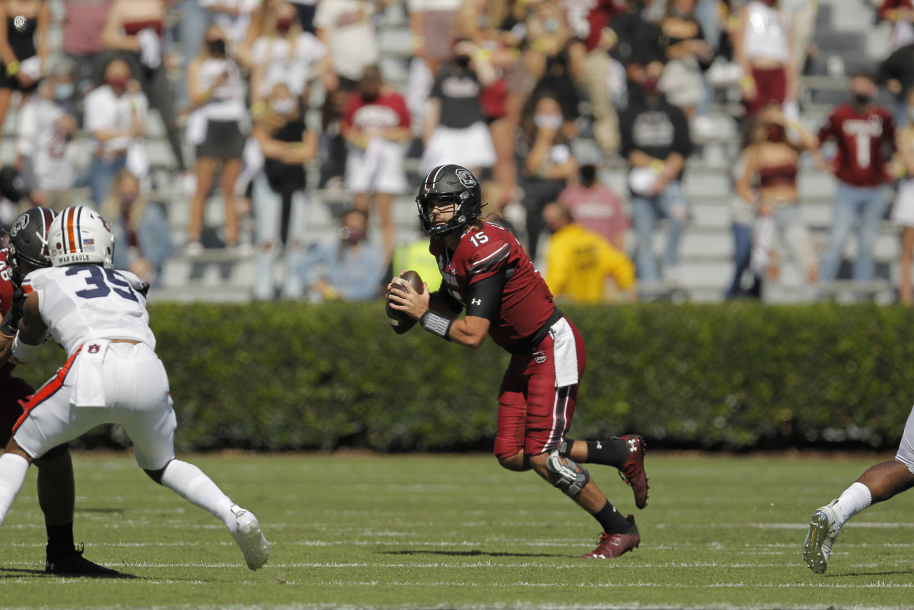 Collin Hill vs Auburn, 10/17/2020, Williams-Brice Stadium, Photos by Travis Bell