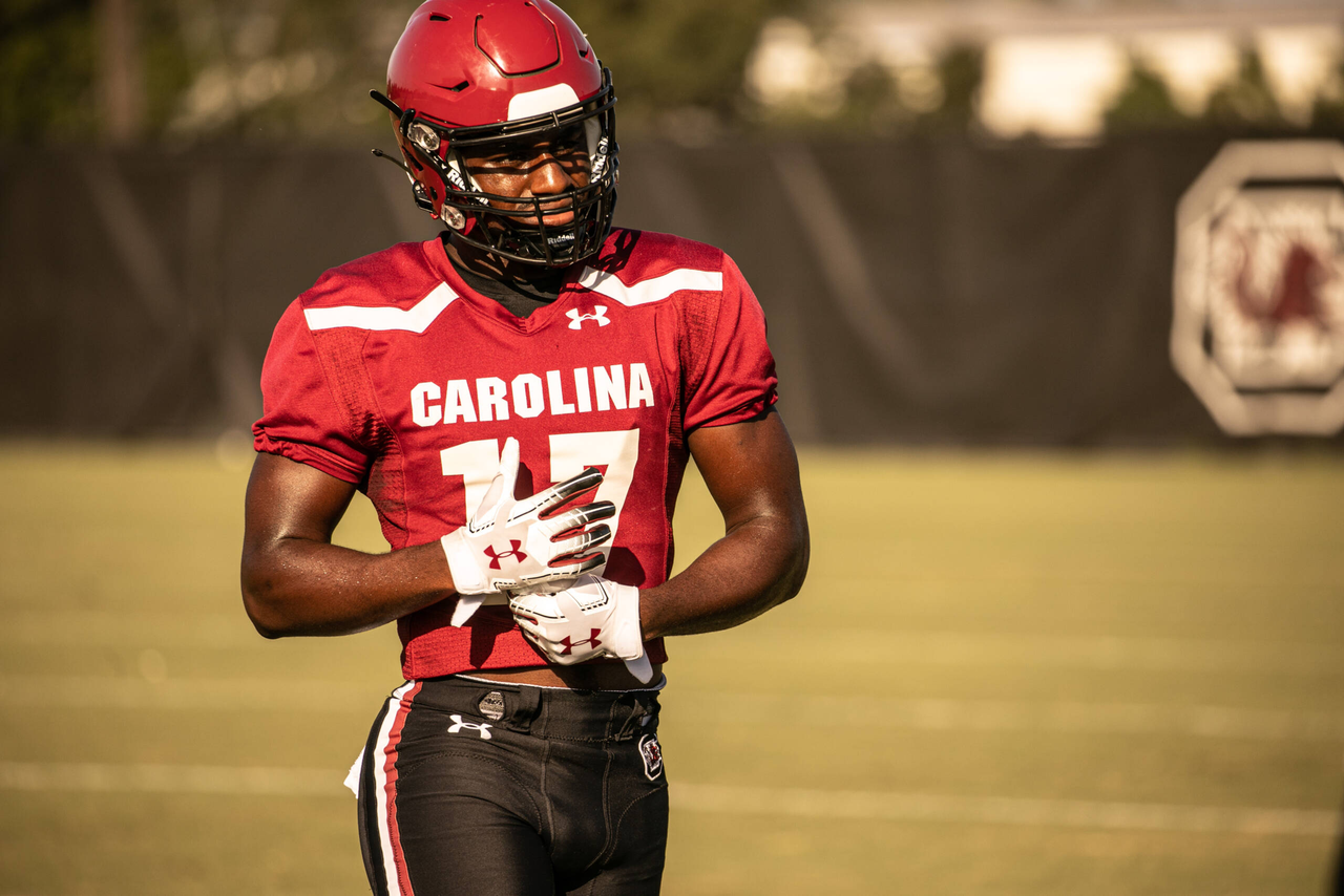 Xavier Legette (17) | Thursday, Sept. 3, 2020 | Ken & Cyndi Long Football Operations Center | Columbia, S.C. | Photos by South Carolina Athletics