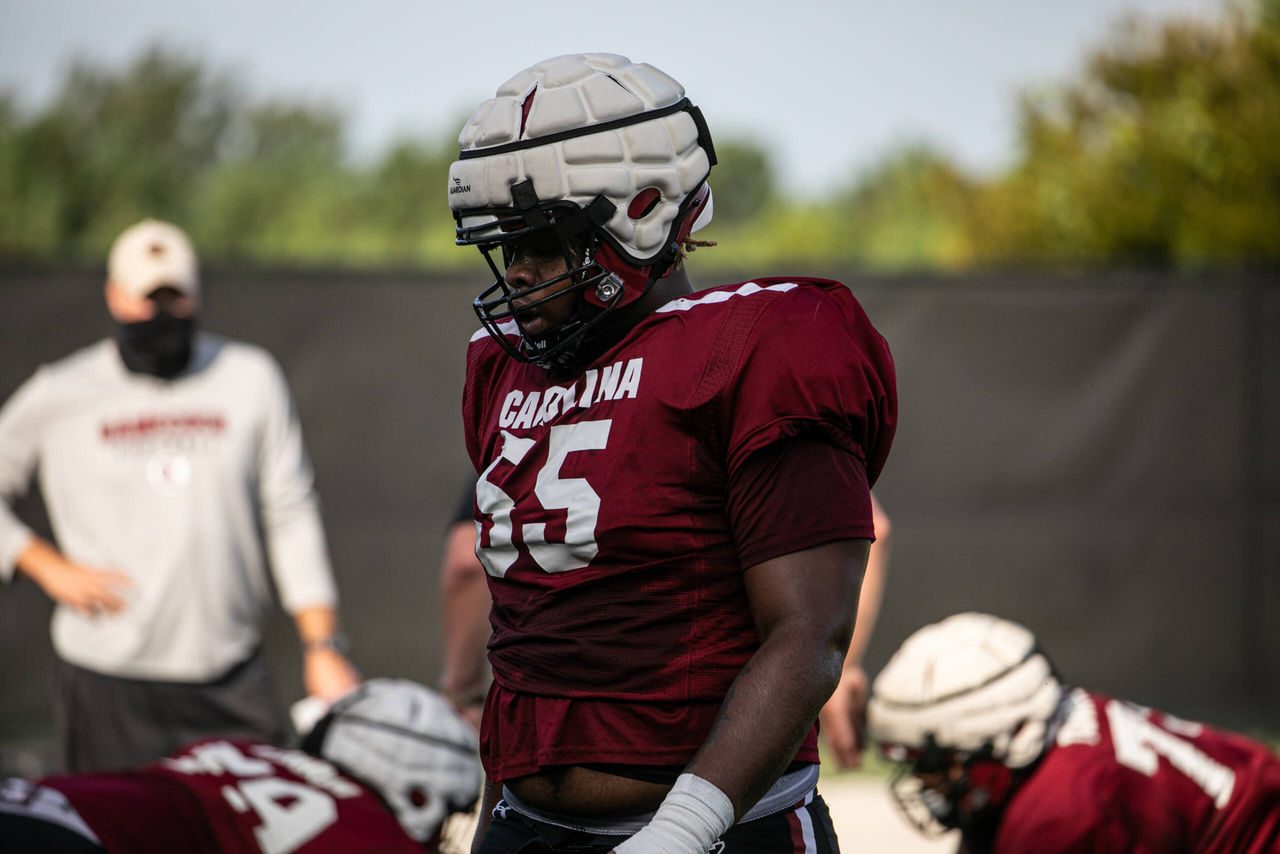 Jakai Moore (55) | Thursday, Aug. 27, 2020 | Ken & Cyndi Long Football Operations Center | Columbia, S.C. | Photos by South Carolina Athletics