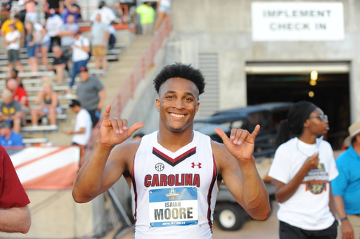 Isaiah Moore in action at the 2019 NCAA Outdoor Championships | June 5-8, 2019 | Photos by Cheryl Treworgy
