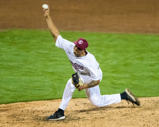 South Carolina Gamecocks pitcher Andrew Peters (20) pitches against the Florida Gators.