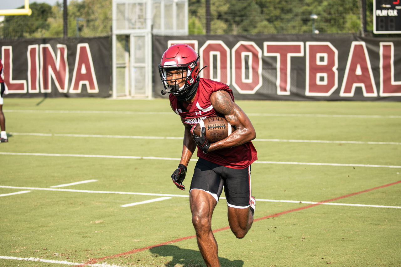 Ger-Cari Caldwell (89) | Wednesday, Aug. 19, 2020 | Ken & Cyndi Long Football Operations Center | Columbia, S.C. | Photos by South Carolina Athletics