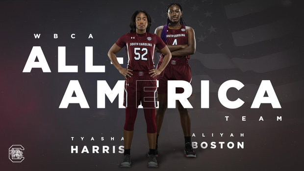 2020 WBCA All-America Graphic, Tyasha Harris, Aliyah Boston