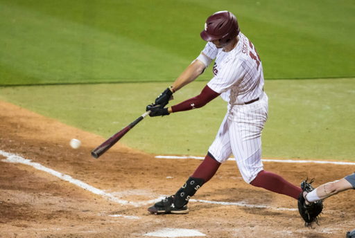 South Carolina Gamecocks first baseman Josiah Sightler (12) grounds out against the Tennessee Volunteers.