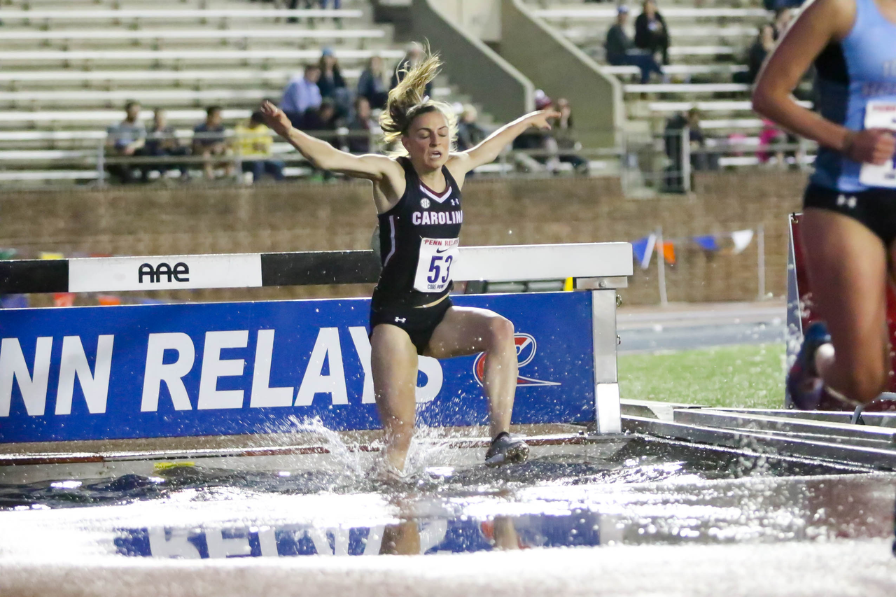 Kelsey Larkin in action at the 125th Penn Relays | Photo by Charles Revelle | April 25, 2019