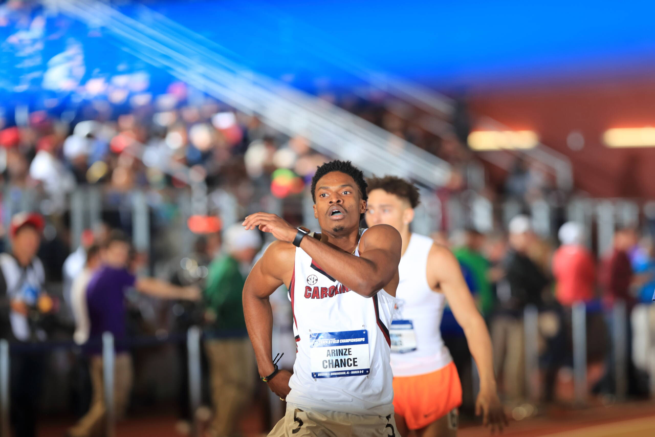 Arinze Chance in action at the 2019 NCAA Indoor Championships | March 8, 2019 | Photo by Walt Middleton