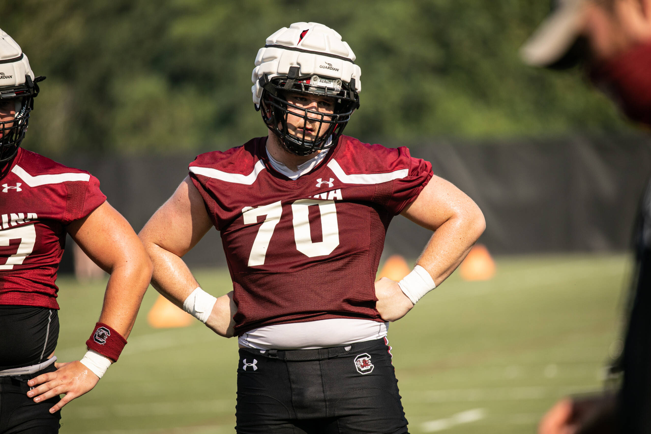 Hank Manos (70) | Wednesday, Aug. 19, 2020 | Ken & Cyndi Long Football Operations Center | Columbia, S.C. | Photos by South Carolina Athletics