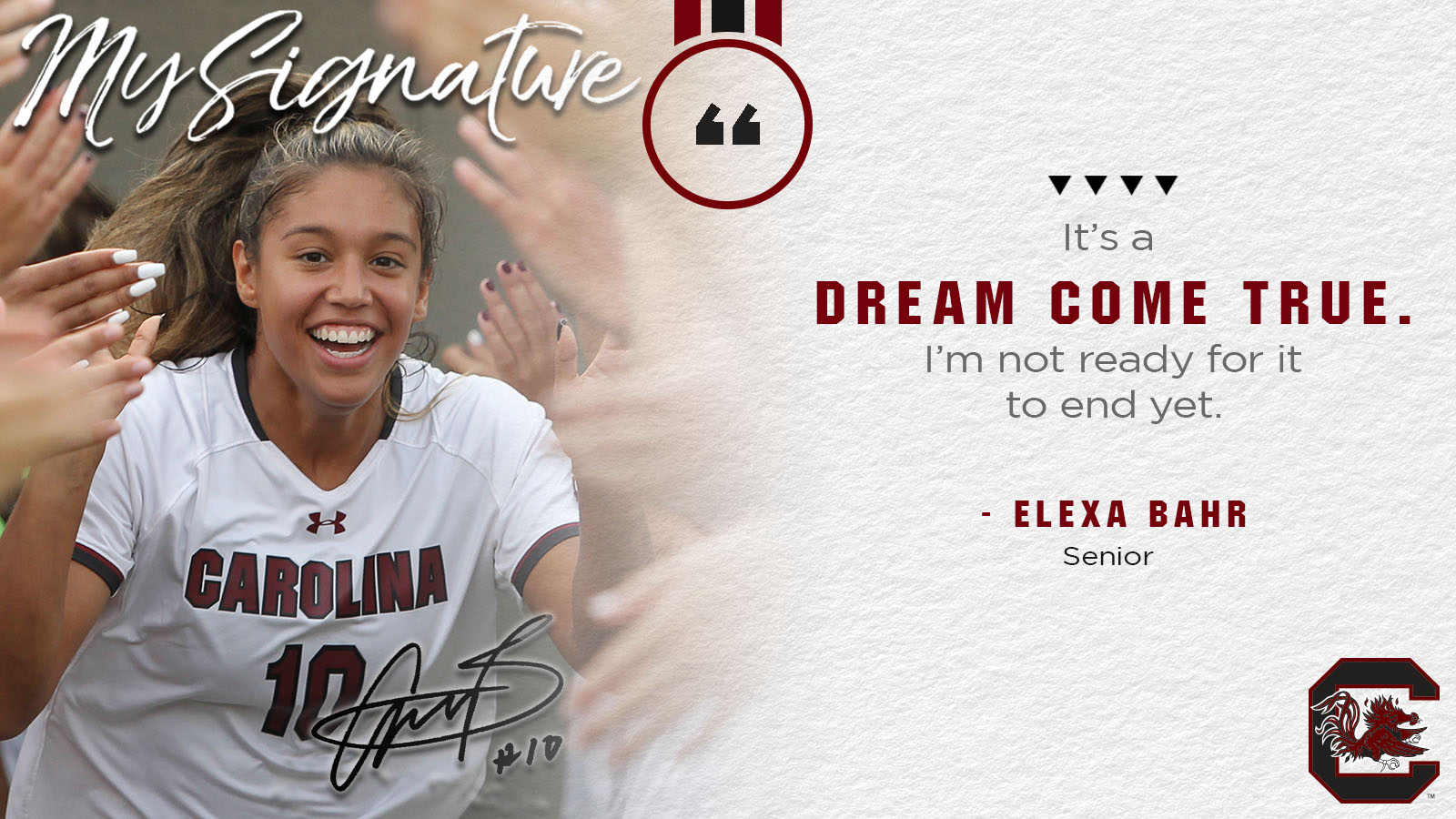 My Signature: Elexa Bahr strives to be more than a goal scorer