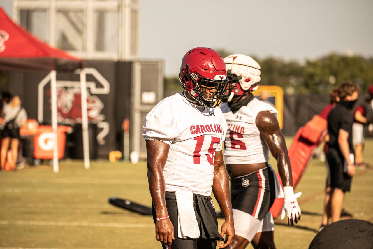 Aaron Sterling (15) | Thursday, Sept. 3, 2020 | Ken & Cyndi Long Football Operations Center | Columbia, S.C. | Photos by South Carolina Athletics
