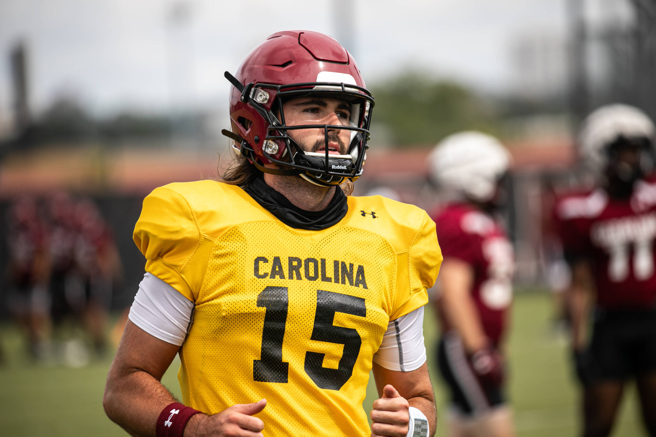 Collin Hill (15) | Saturday, Aug. 22, 2020 | Ken & Cyndi Long Football Operations Center | Columbia, S.C. | Photos by South Carolina Athletics