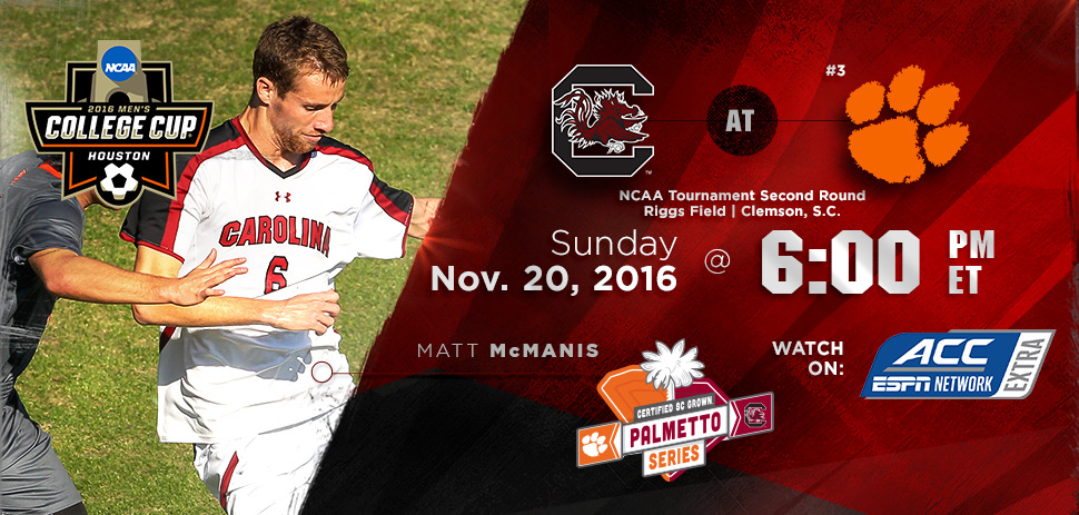 Carolina Heads To Third-Seeded Clemson For NCAA Second Round