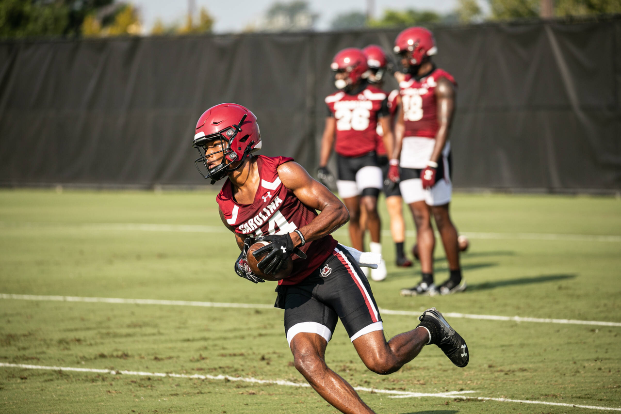 Rico Powers (84) | Wednesday, Aug. 19, 2020 | Ken & Cyndi Long Football Operations Center | Columbia, S.C. | Photos by South Carolina Athletics
