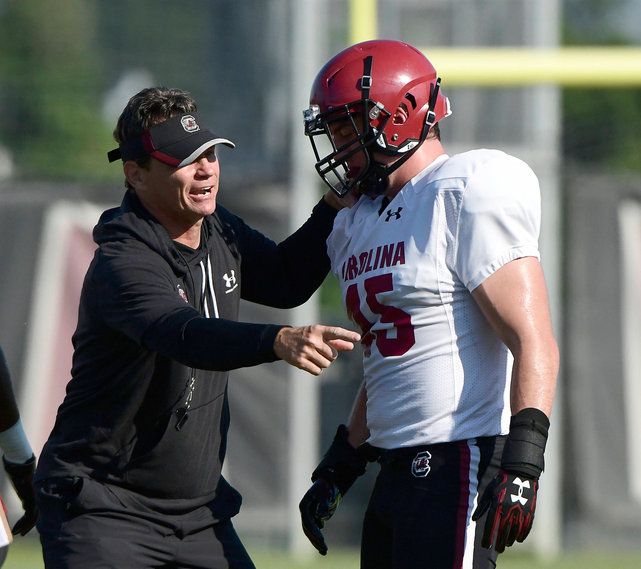 Bobby Bentley and Spencer Eason-Riddle at practice | Aug. 6, 2018 | Photo by Allen Sharpe