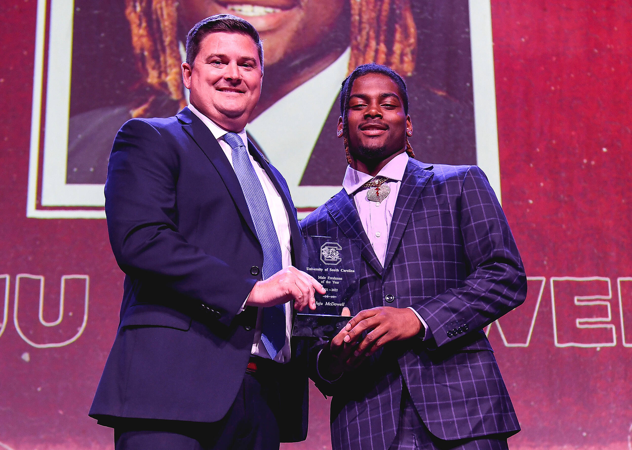 Freshman Male Athlete of the Year Juju McDowell