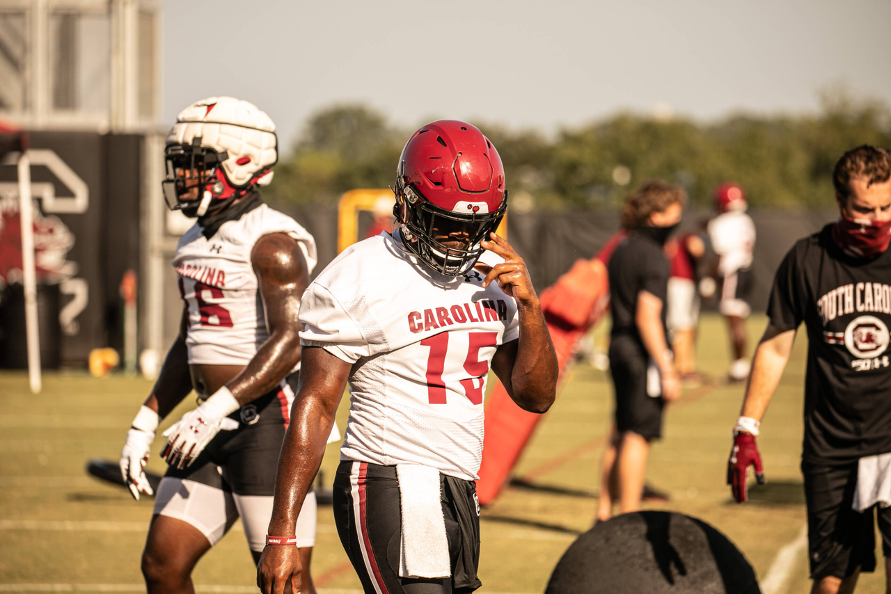 Aaron Sterling (15) | Thursday, Sept. 3, 2020 | Ken & Cyndi Long Football Operations Center | Columbia, S.C. | Photos by South Carolina Athletics
