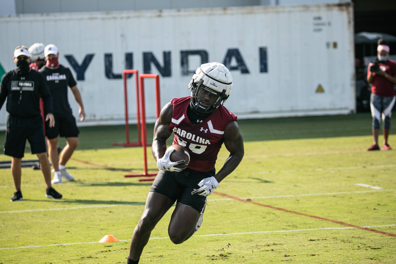 Keveon Mullins (80) | Wednesday, Aug. 19, 2020 | Ken & Cyndi Long Football Operations Center | Columbia, S.C. | Photos by South Carolina Athletics