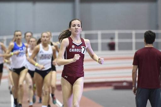 Anna Kathryn Stoddard wins the 3000m at the Gamecock Inaugural | Jan. 18, 2019 | Photo by Allen Sharpe