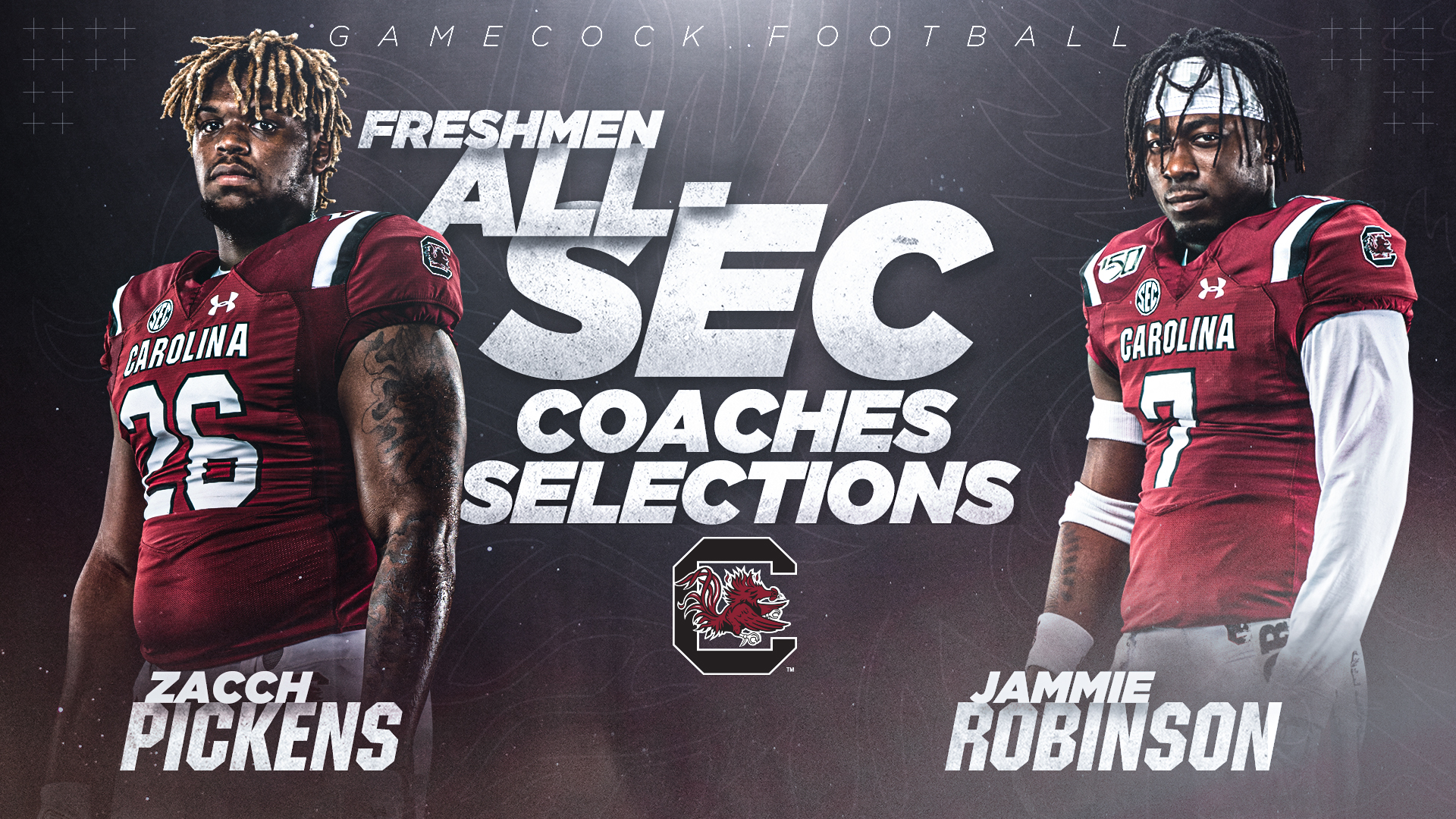 Pickens and Robinson Named to Coaches' All-SEC Freshman Team