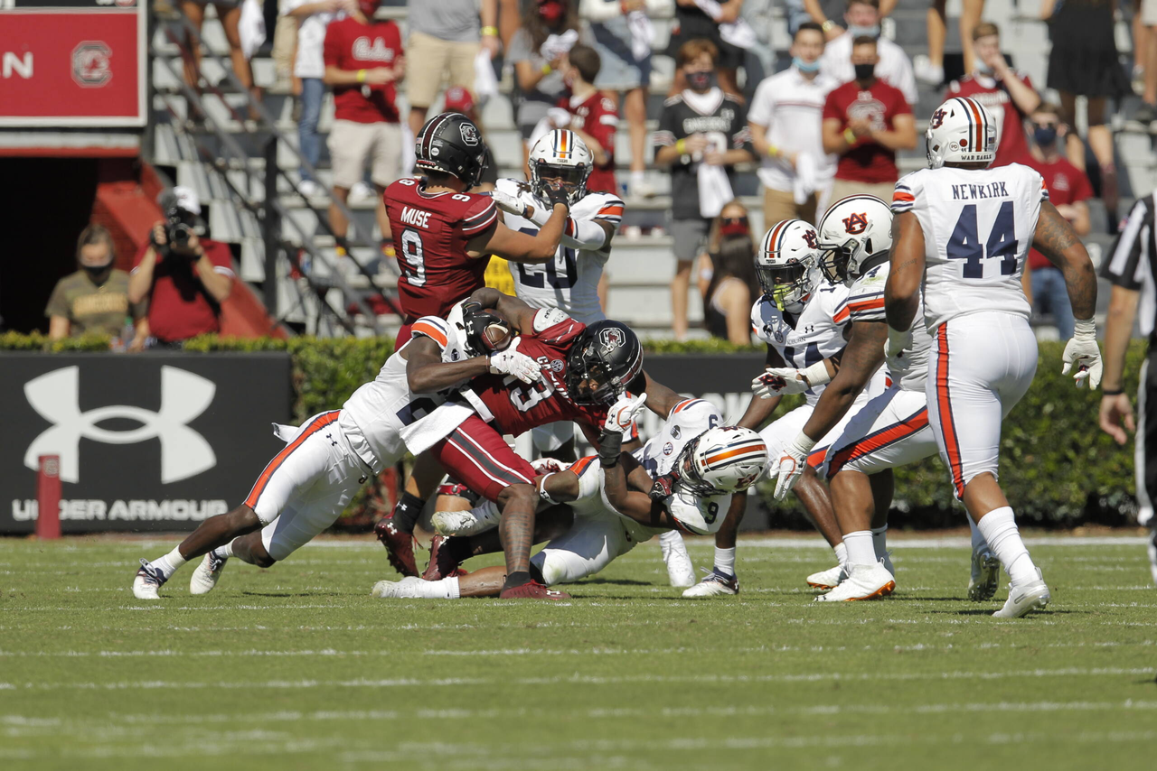 Shi Smith vs Auburn, 10/17/2020, Williams-Brice Stadium, Photos by Travis Bell