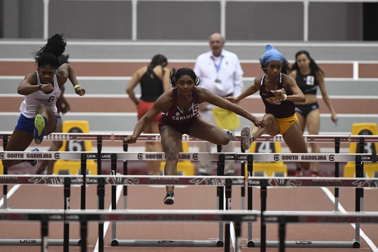 Caitlyn Little in action at the Gamecock Inaugural | Jan. 18, 2019 | Photo by Allen Sharpe