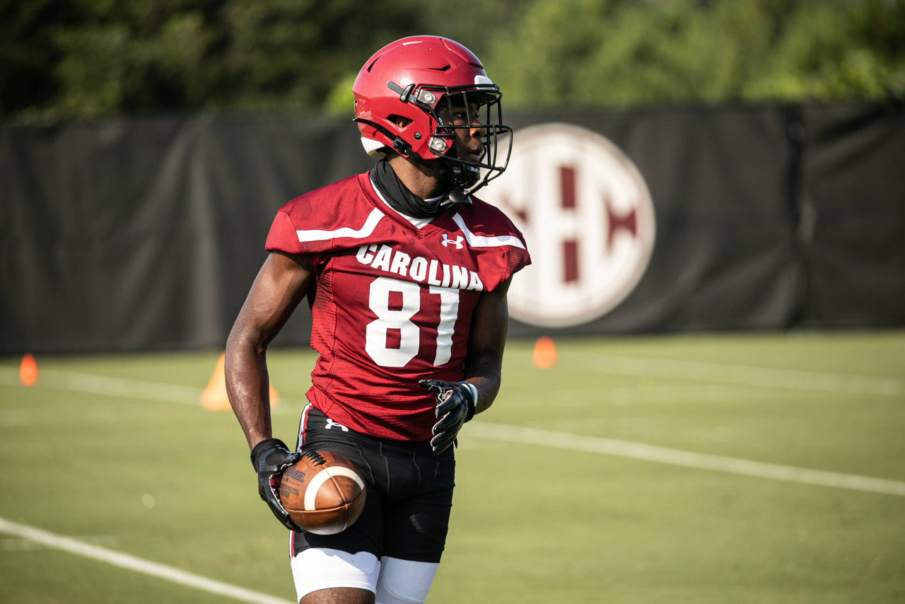 Jalen Brooks (81) Wednesday, Aug. 19, 2020 | Ken & Cyndi Long Football Operations Center | Columbia, S.C. | Photos by South Carolina Athletics