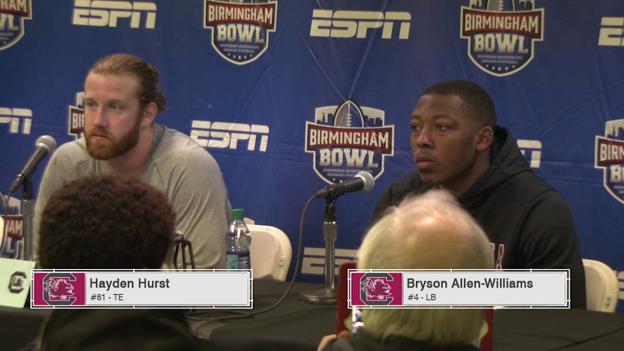 POST-GAME: Hayden Hurst, Bryson Allen-Williams on USF — 12/29/16