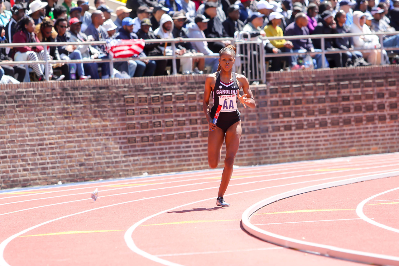 Tatyana Mills in action at the 125th Penn Relays | Photo by Charles Revelle | April 27, 2019