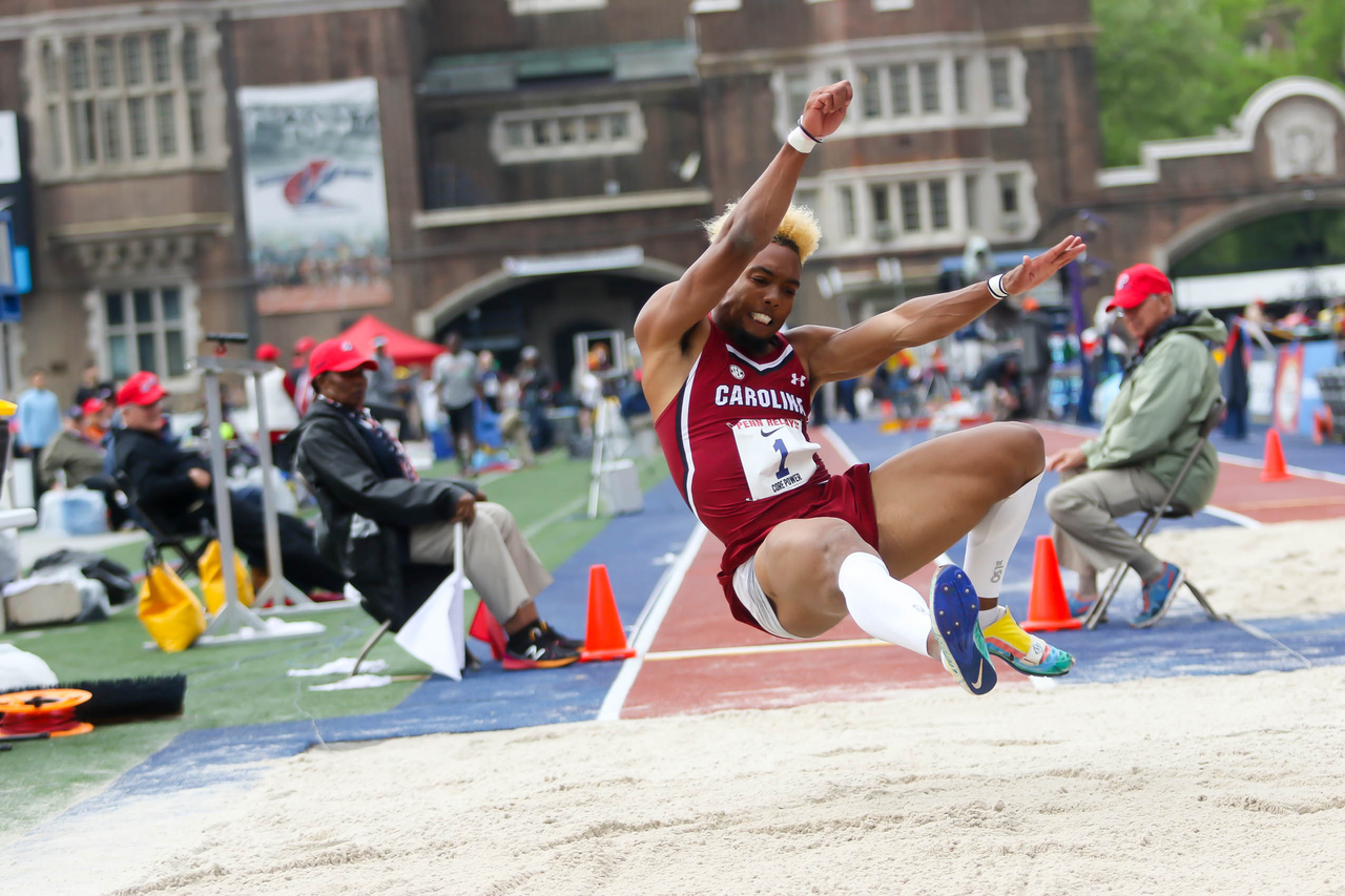 Yann Randrianasolo in action at the 125th Penn Relays | Photo by Charles Revelle | April 26, 2019