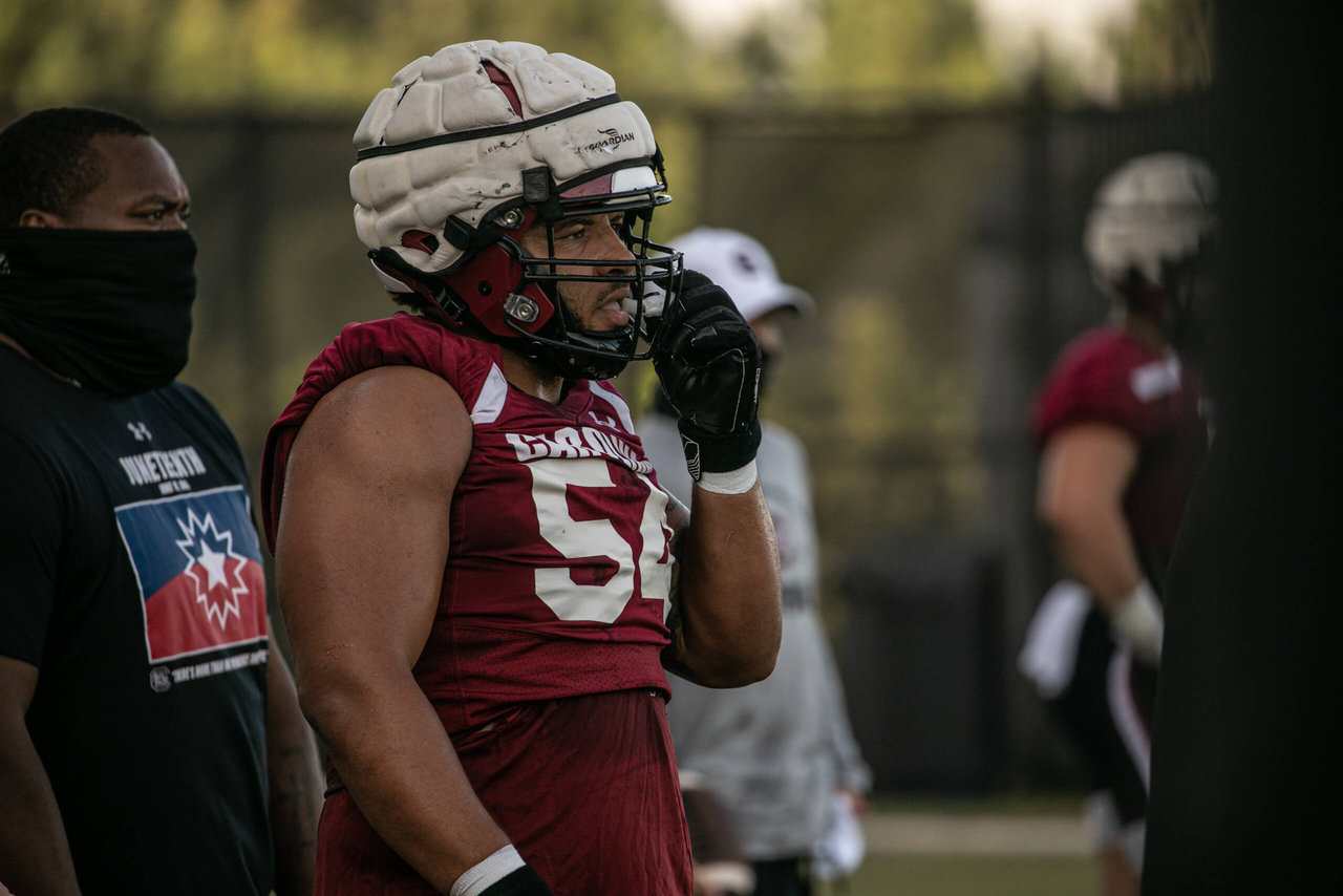 JoVaughn Gwyn (54) | Thursday, Sept. 3, 2020 | Ken & Cyndi Long Football Operations Center | Columbia, S.C. | Photos by South Carolina Athletics